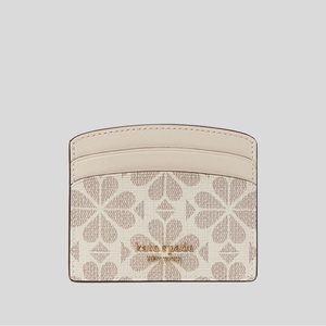 Kate Spade flower coated canvas cardholder